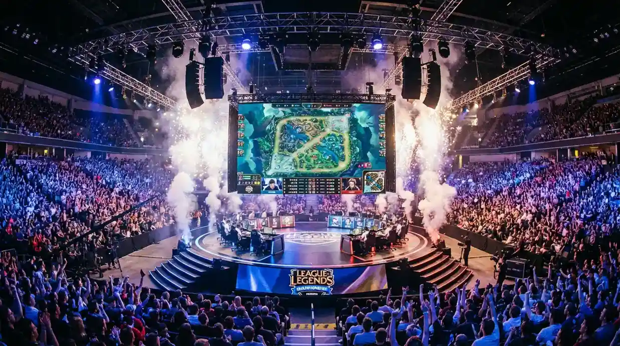 Scena esportowa League of Legends podczas turnieju profesjonalnego